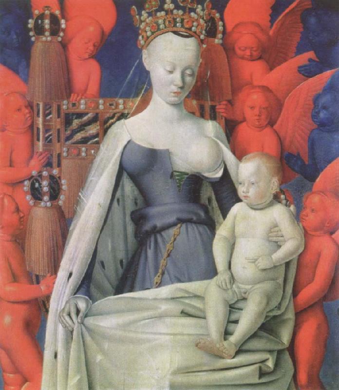 Jean Fouquet The melun Madonna France oil painting art